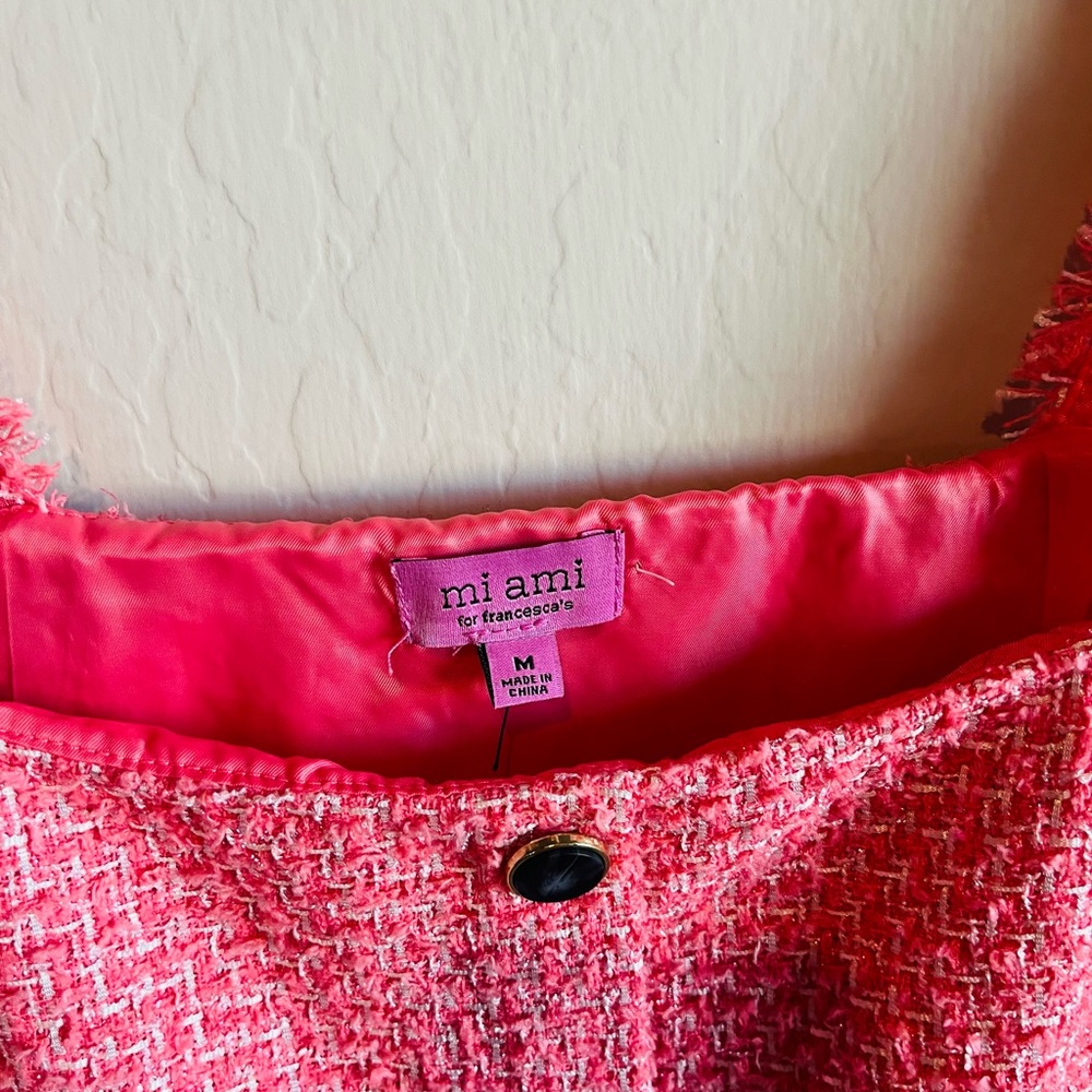Mi Ami Women’s Coquette Barbiecore Preppy Bunch Romantic Fairy Mini Dress Size M - Picture 4 of 6